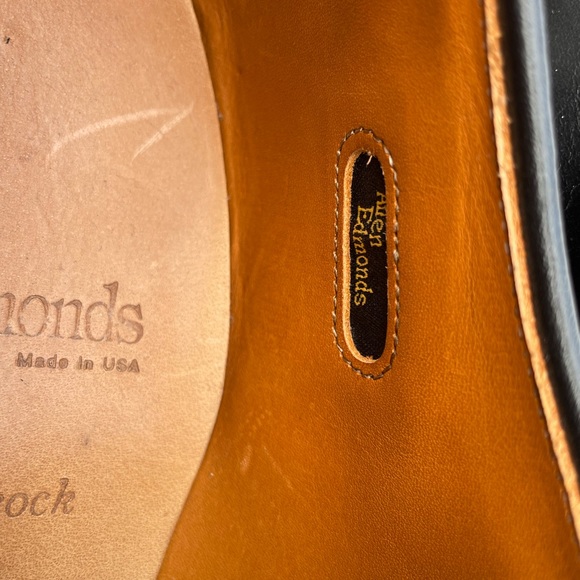 Allen Edmonds Hancock Leather Lace Up Dress Shoes Black Mens - Picture 10 of 15